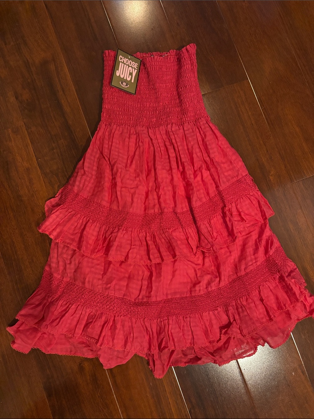 NWT Juicy Couture Strapless Tiered Dress Size S $248